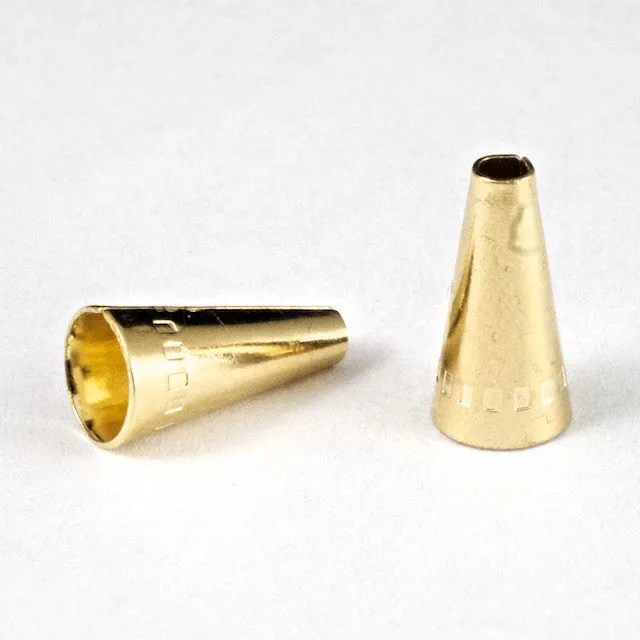 1/2 Inch Gold Smooth Metal Cone #COA005