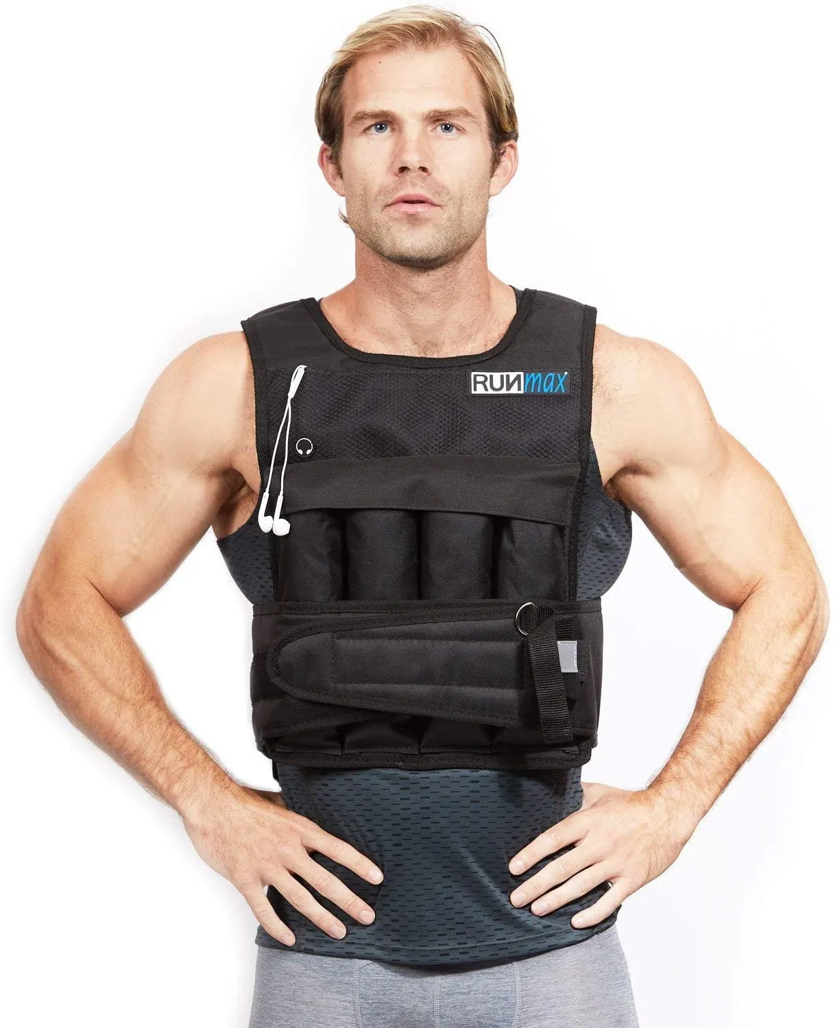 12Lbs-140Lbs Adjustable Weighted Vest with Shoulder Pads Option. Workout Vest for Men and Women