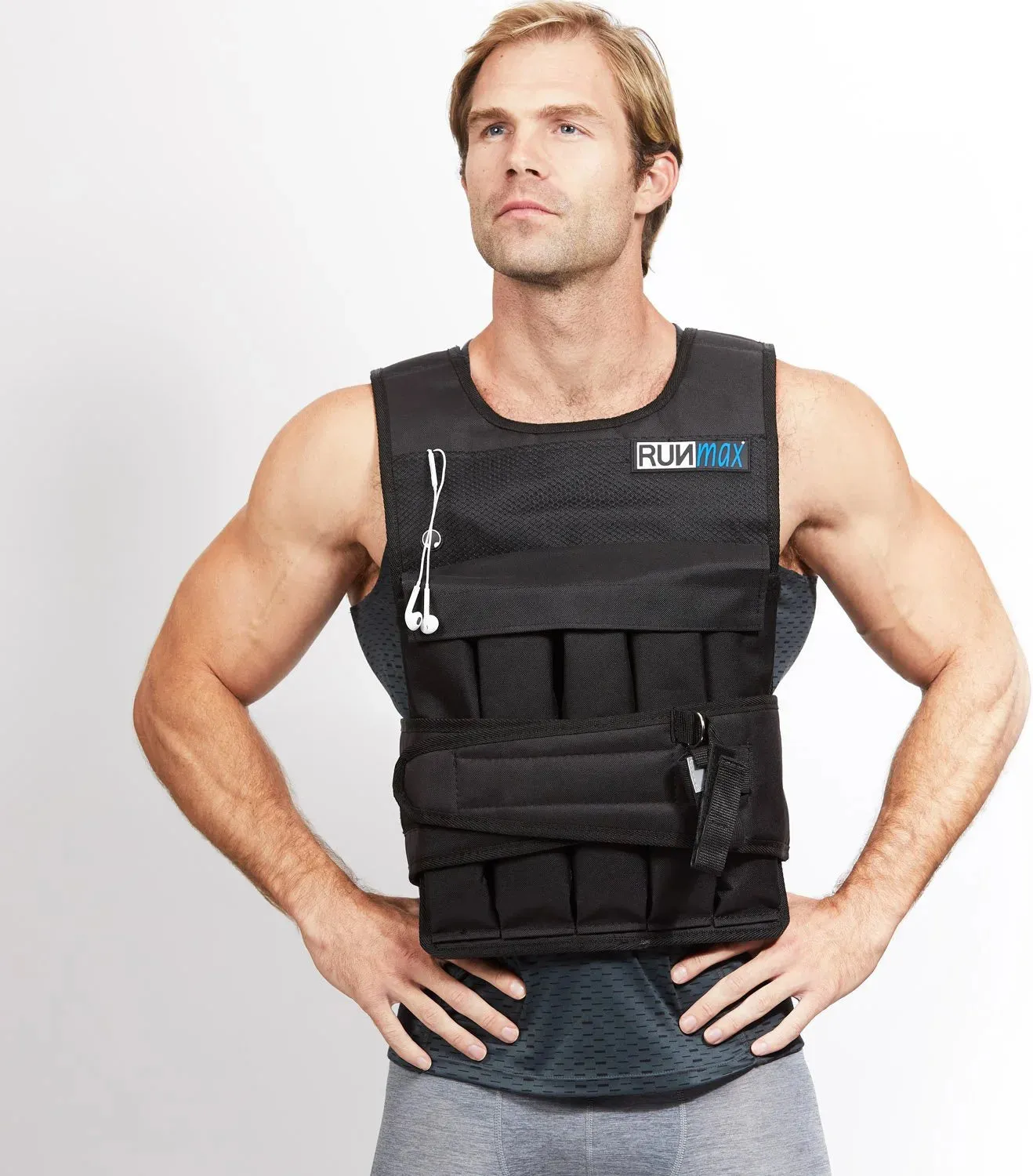 12Lbs-140Lbs Adjustable Weighted Vest with Shoulder Pads Option. Workout Vest for Men and Women