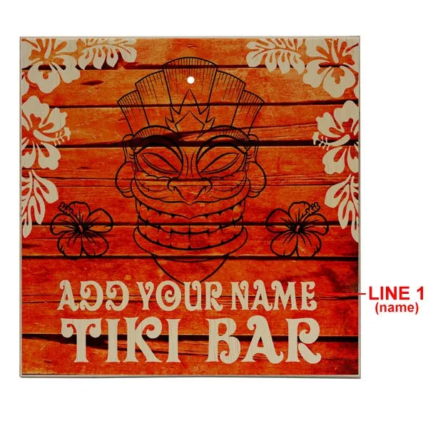 ADD YOUR NAME Large Tabletop Ring Toss Game - Tiki