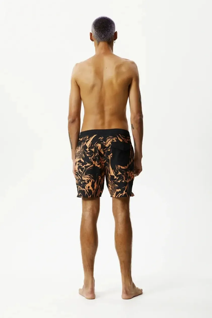 AFENDS - marble recycled boardshorts - black