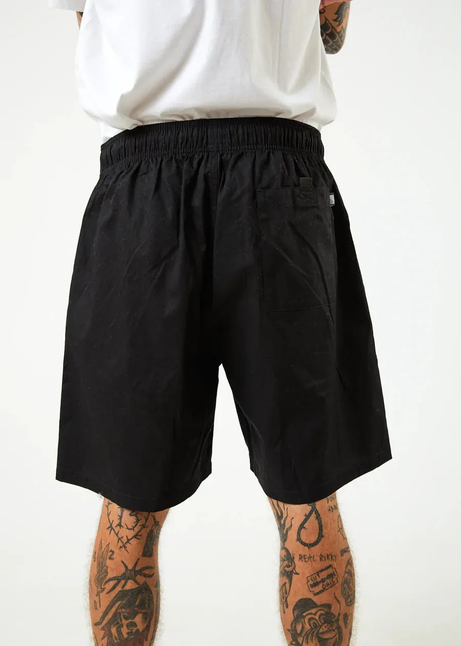 Afends Mens Studio Organic Elastic Waist Shorts