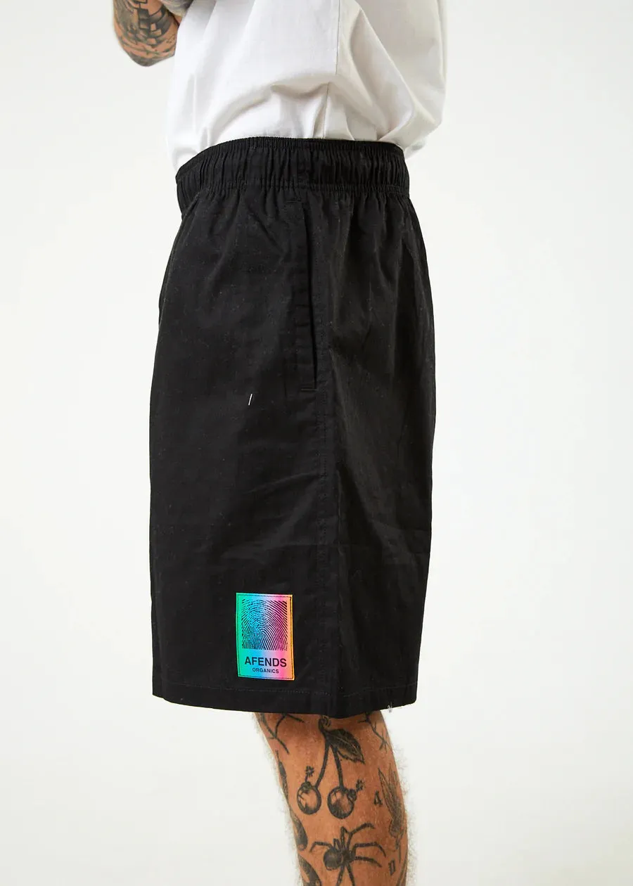 Afends Mens Studio Organic Elastic Waist Shorts