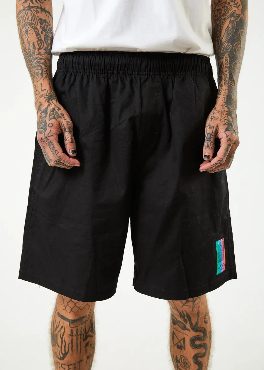 Afends Mens Studio Organic Elastic Waist Shorts