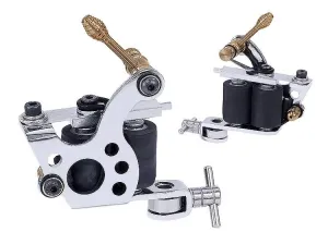 Afterlife Custom Irons Dual Coil Shader Liner Tattoo Machine - Chrome