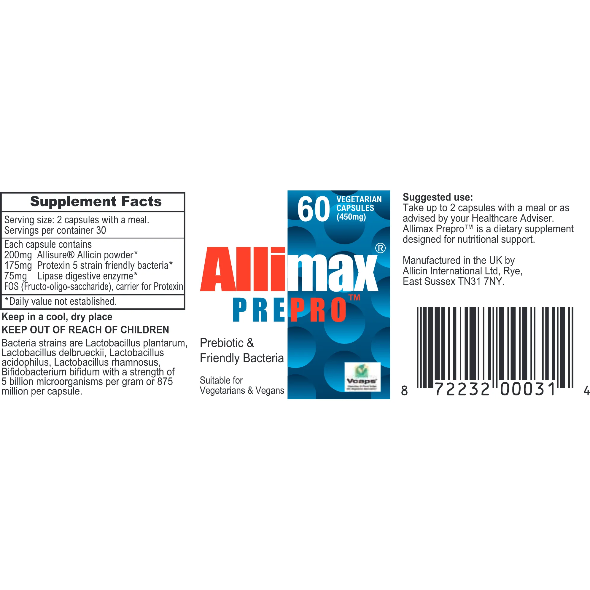 Allimax Pre-Pro 60 caps by Allimax