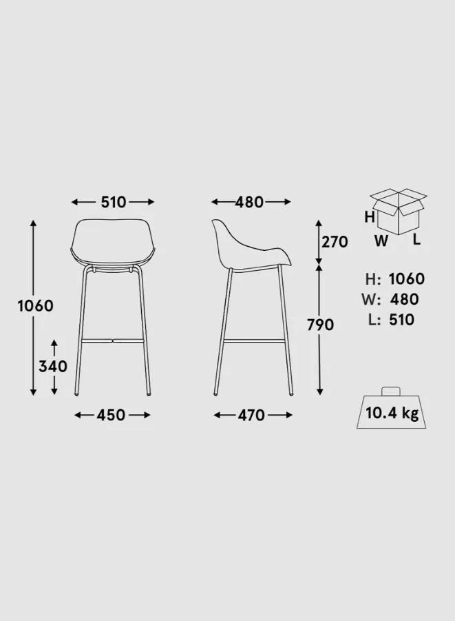 Baltic Basic High Stool  (Customizable)