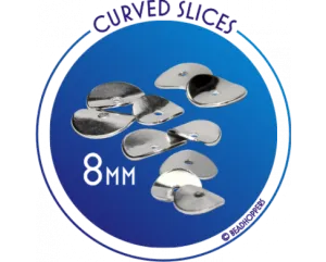 Beadhopper - Interchangeable Stackable Curved Slices - 10 pieces - Silver