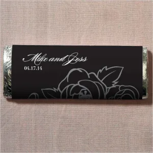 Black and White Botanical Gourmet Milk Chocolate Bar