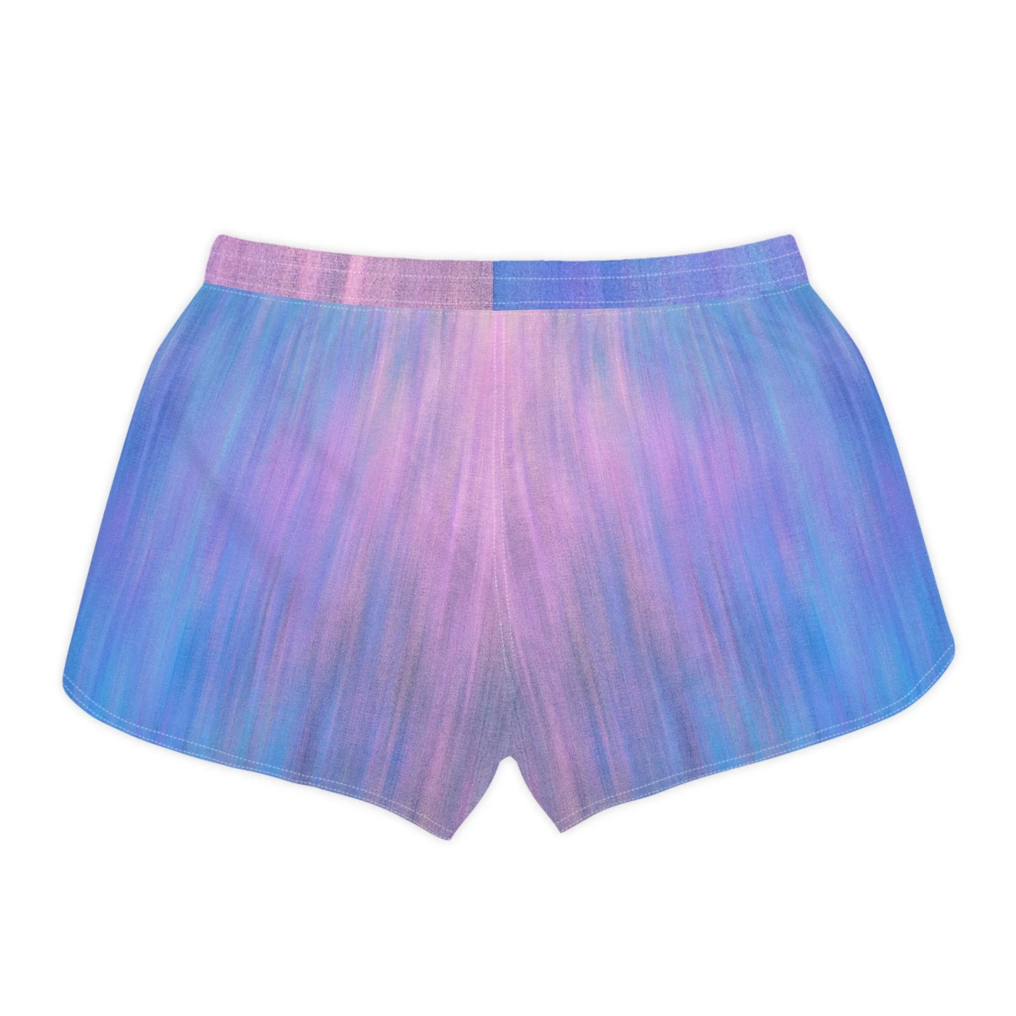 Blue & Purple Metalic - Inovax Women's Casual Shorts