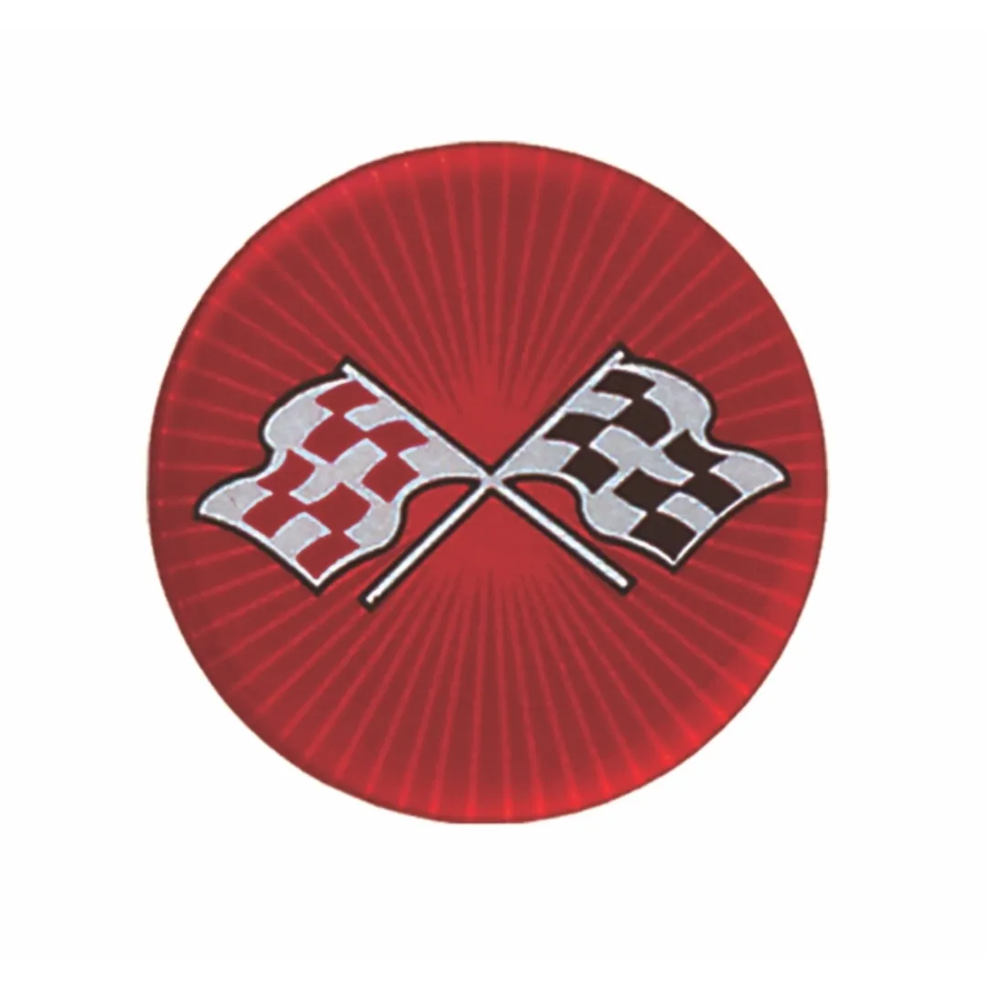 Chevrolet Red Cross Flag Emblem Decal - Size 44mm (1.75")