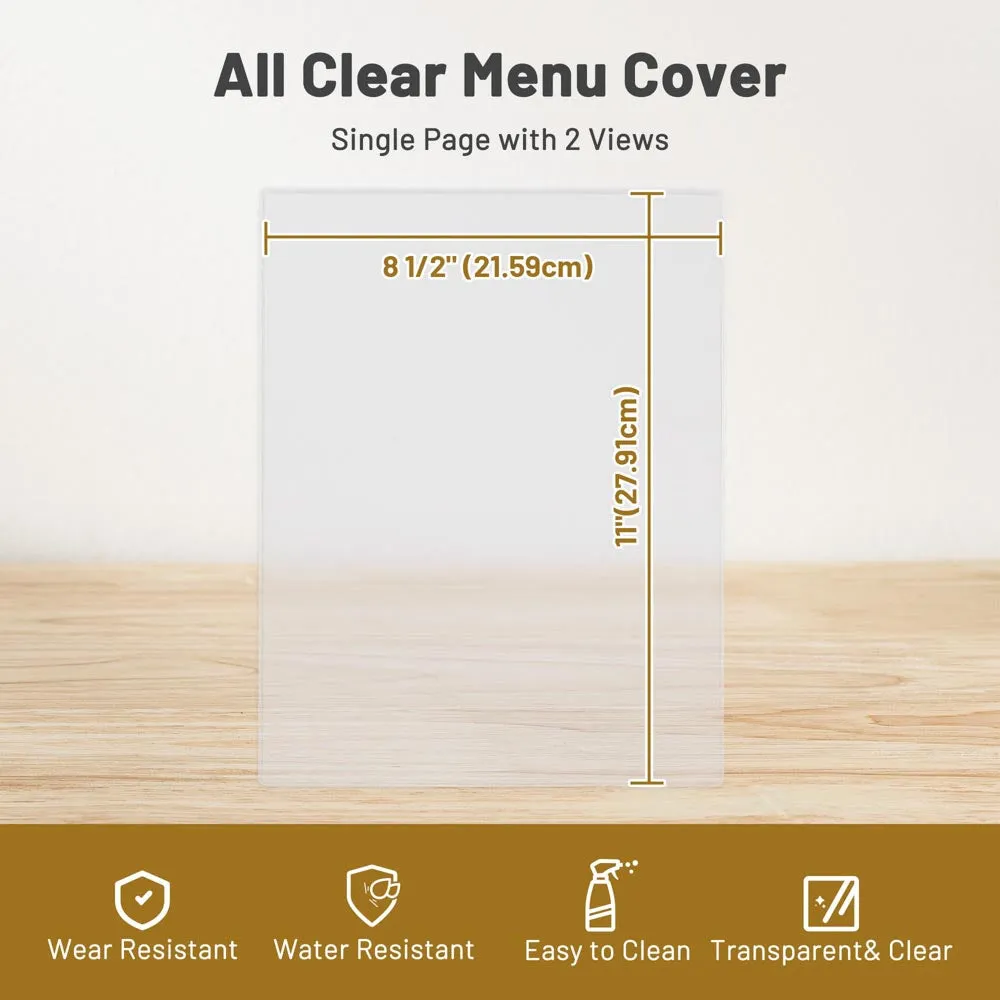 Clear Menu Covers 30ct/Pack 1-Page 2-View