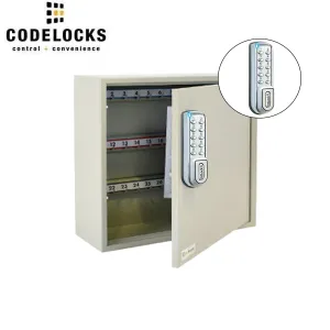 CodeLocks - Key Secure Hook Key & Padlock Cabinet w/ KL1200 - IP54 - Heavy Duty - Keyless Access - Private & Public Function - Master & User - Optional Storage