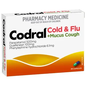 Codral Pe Cold & Flu   Mucus Cough Caps 48