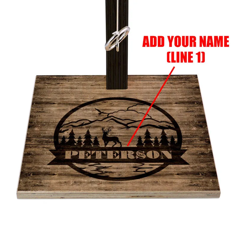 CUSTOMIZABLE Large Tabletop Ring Toss Game - Rustic Outdoors