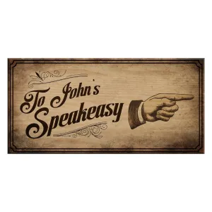 CUSTOMIZABLE Large Vintage Wooden Bar Sign - Vintage Speakeasy - 11 3/4" x 23 3/4" - Design Options Available