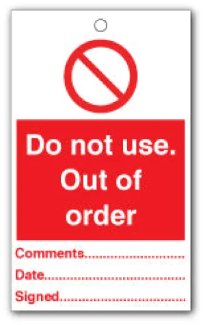 Do not use. Out of order