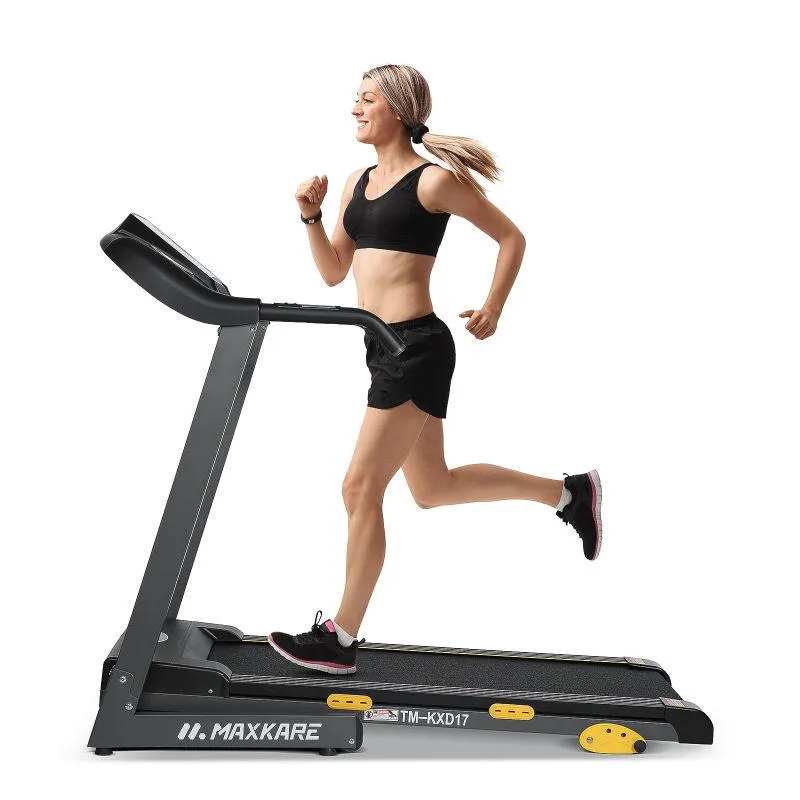 Electric Motorized Running Machine Folding Treadmill 17'' Wide Tread Belt w/Incline LCD Display and Cup Holder Easy Assembly with 15 Preset Programs Perfect for Home Use