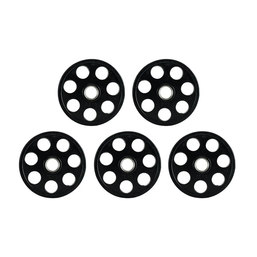 Element Fitness Rubber Plate w/ 7 Holes 2.5-20kg Set