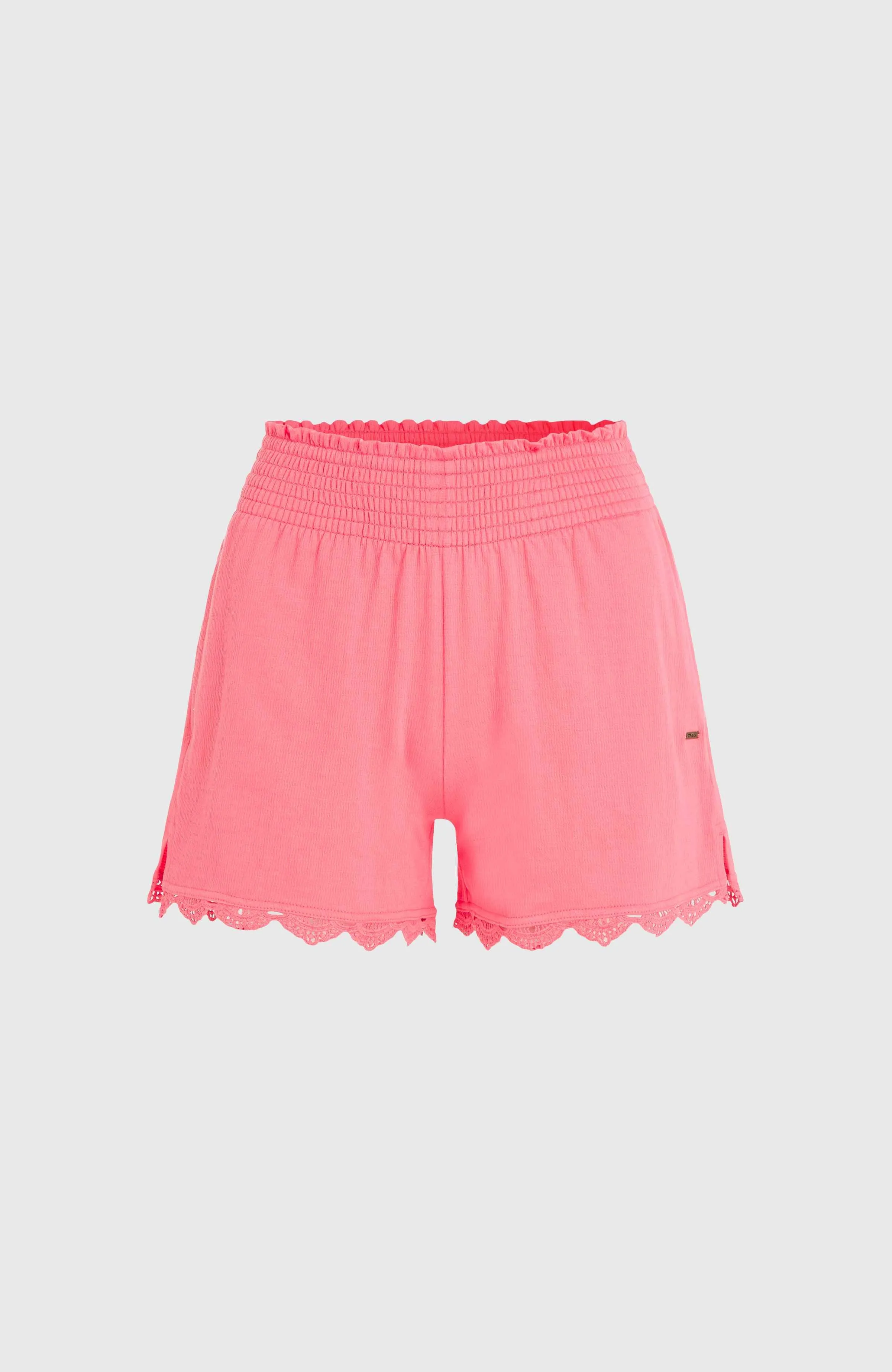 Essentials Ava Smocked Shorts | Perfectly Pink