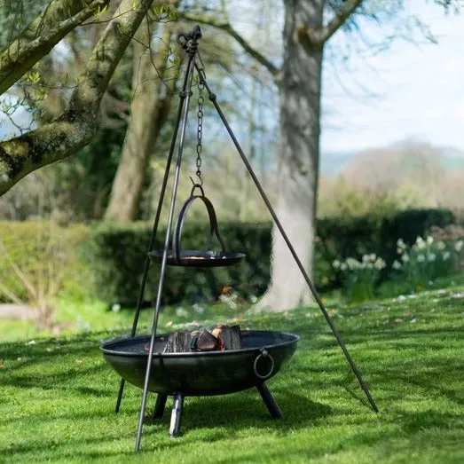 Firepits UK Tripod Cooking Rack Long Leg with Grill