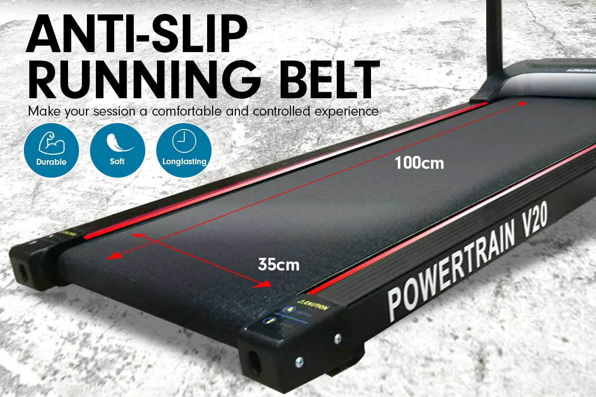 Foldable Treadmill with 12 Programs & MP3 - Powertrain V20