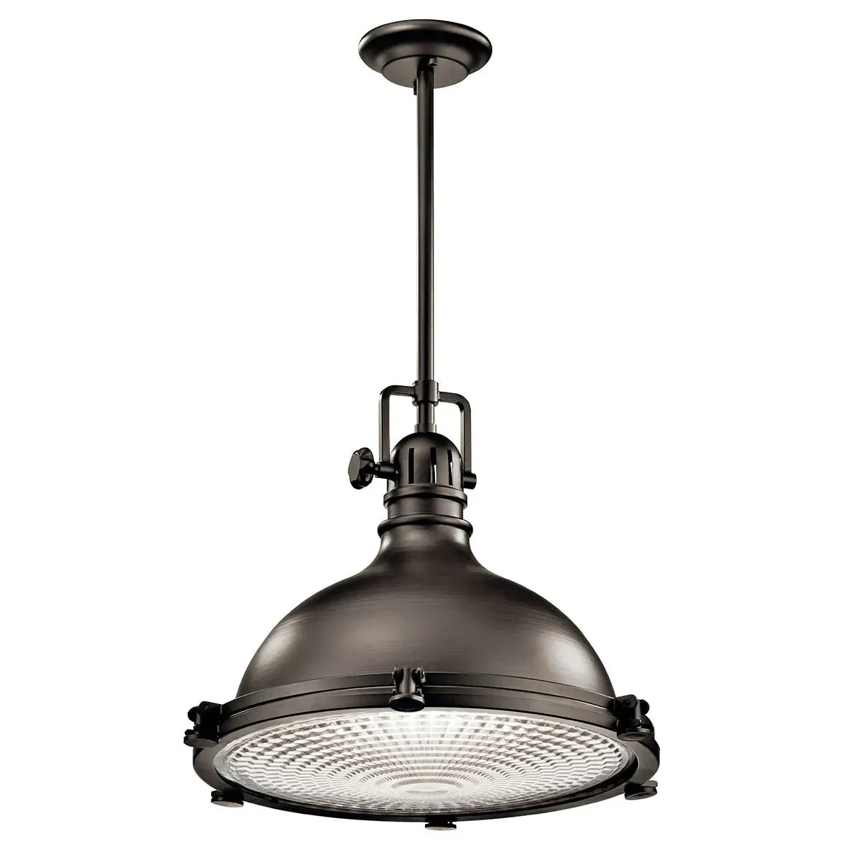 Hatteras Bay 18" 1-Light Pendant Light with Clear fresnel glass, Olde bronze Finish