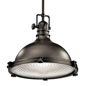 Hatteras Bay 18" 1-Light Pendant Light with Clear fresnel glass, Olde bronze Finish