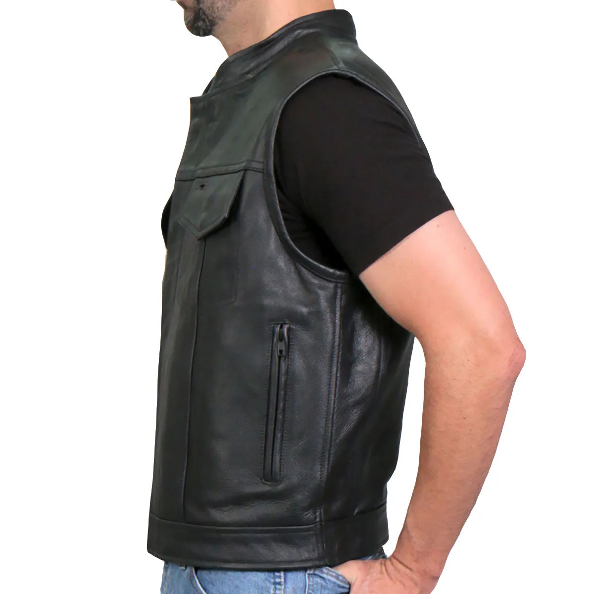 Hot Leathers VSM1055 Men’s Black 'Over The Top Skull' Conceal and