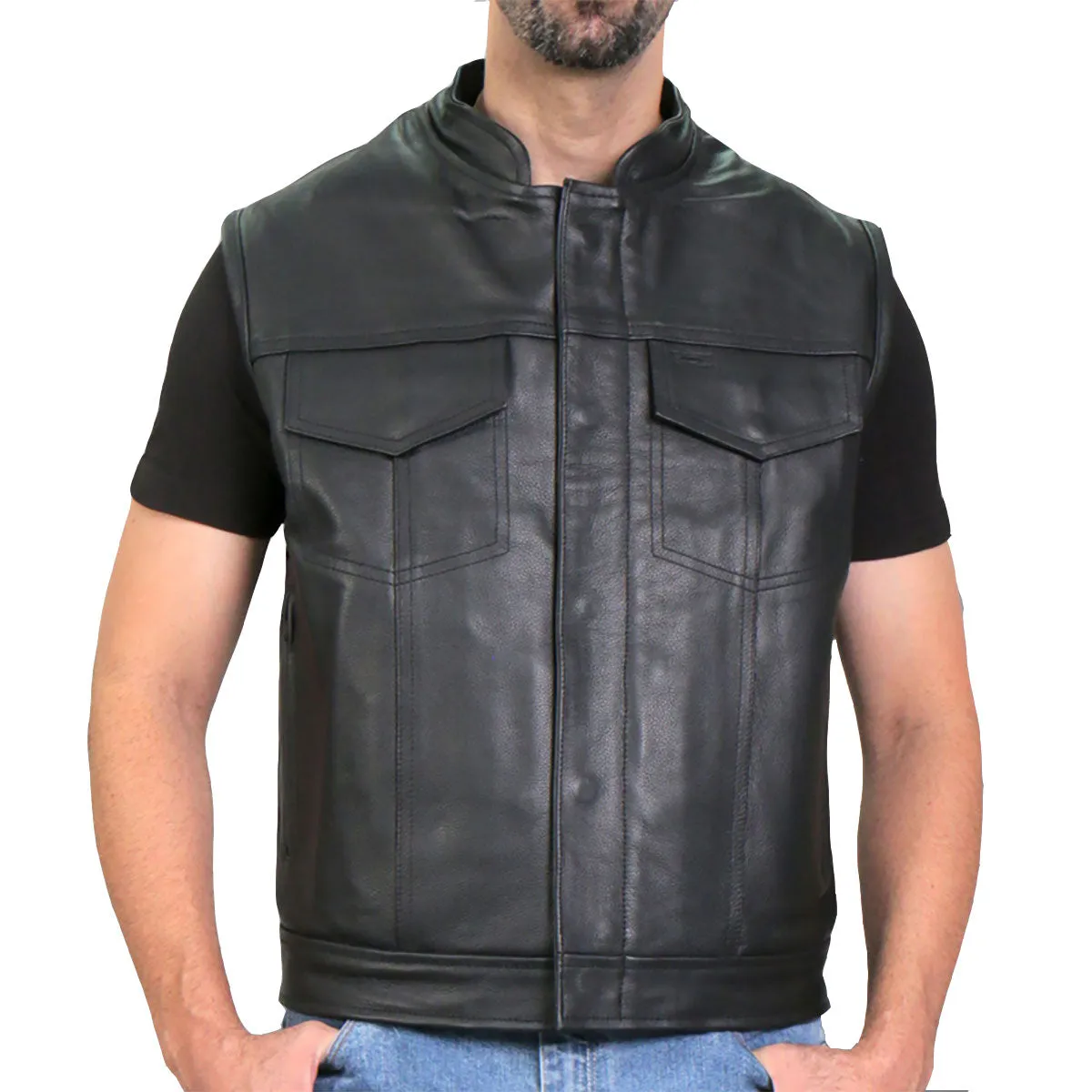 Hot Leathers VSM1055 Men’s Black 'Over The Top Skull' Conceal and