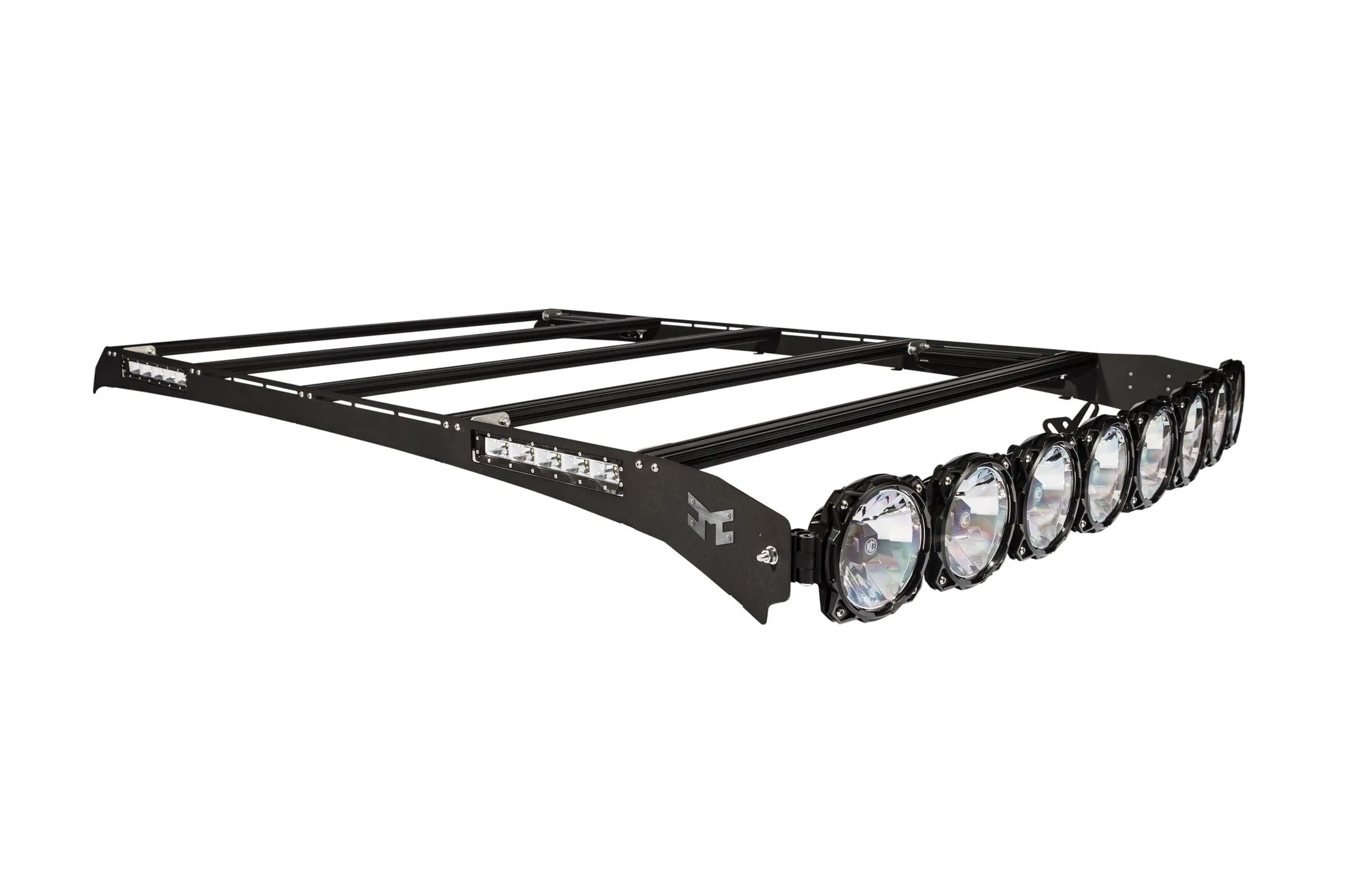 KC Hilites M-Rack 50" Gravity® LED Pro6 Roof Rack System - Side Blackout Plates - 1999-2016 F250/F350/F450 (Crew Cab)