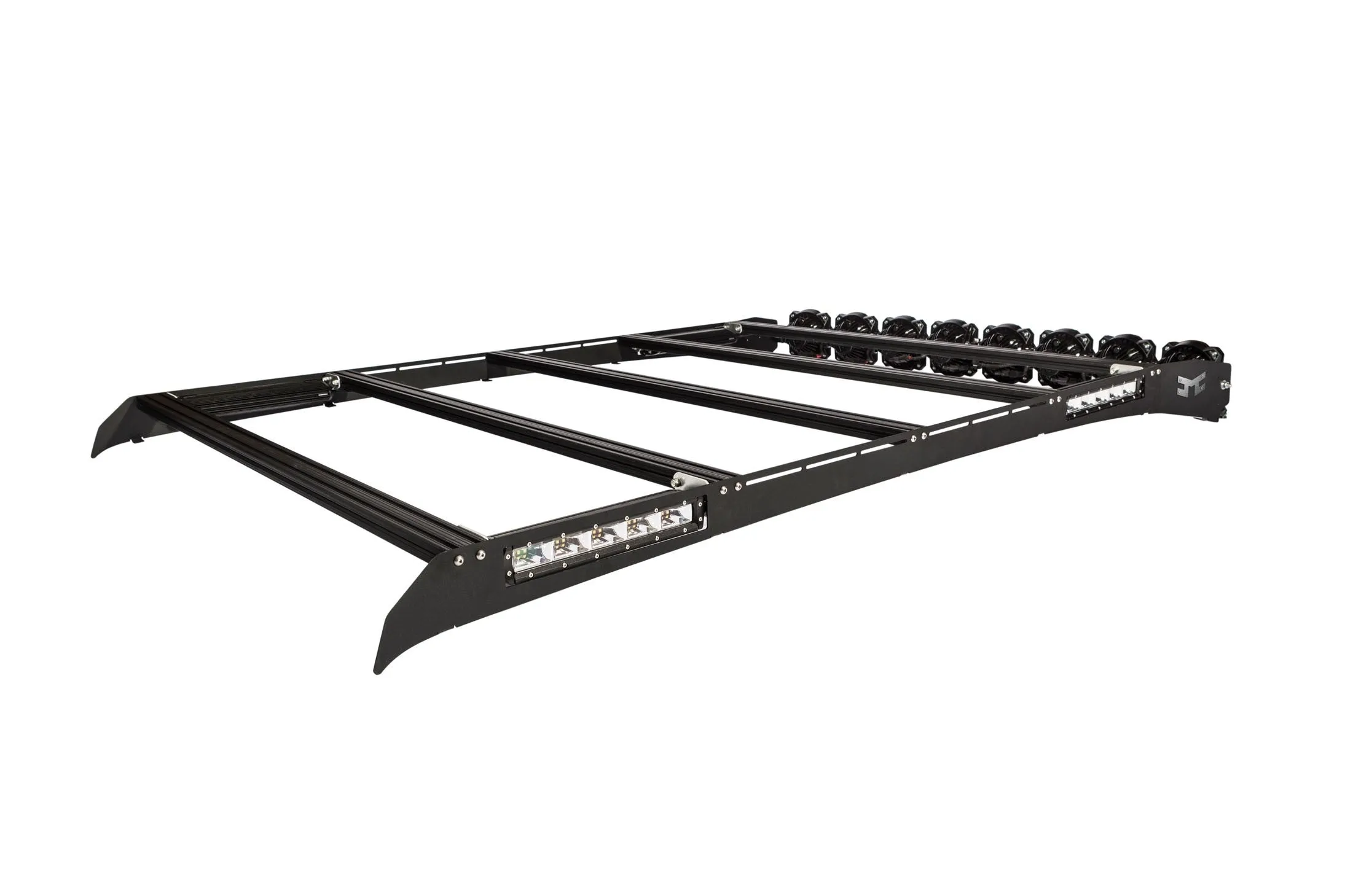 KC Hilites M-Rack 50" Gravity® LED Pro6 Roof Rack System - Side Blackout Plates - 1999-2016 F250/F350/F450 (Crew Cab)