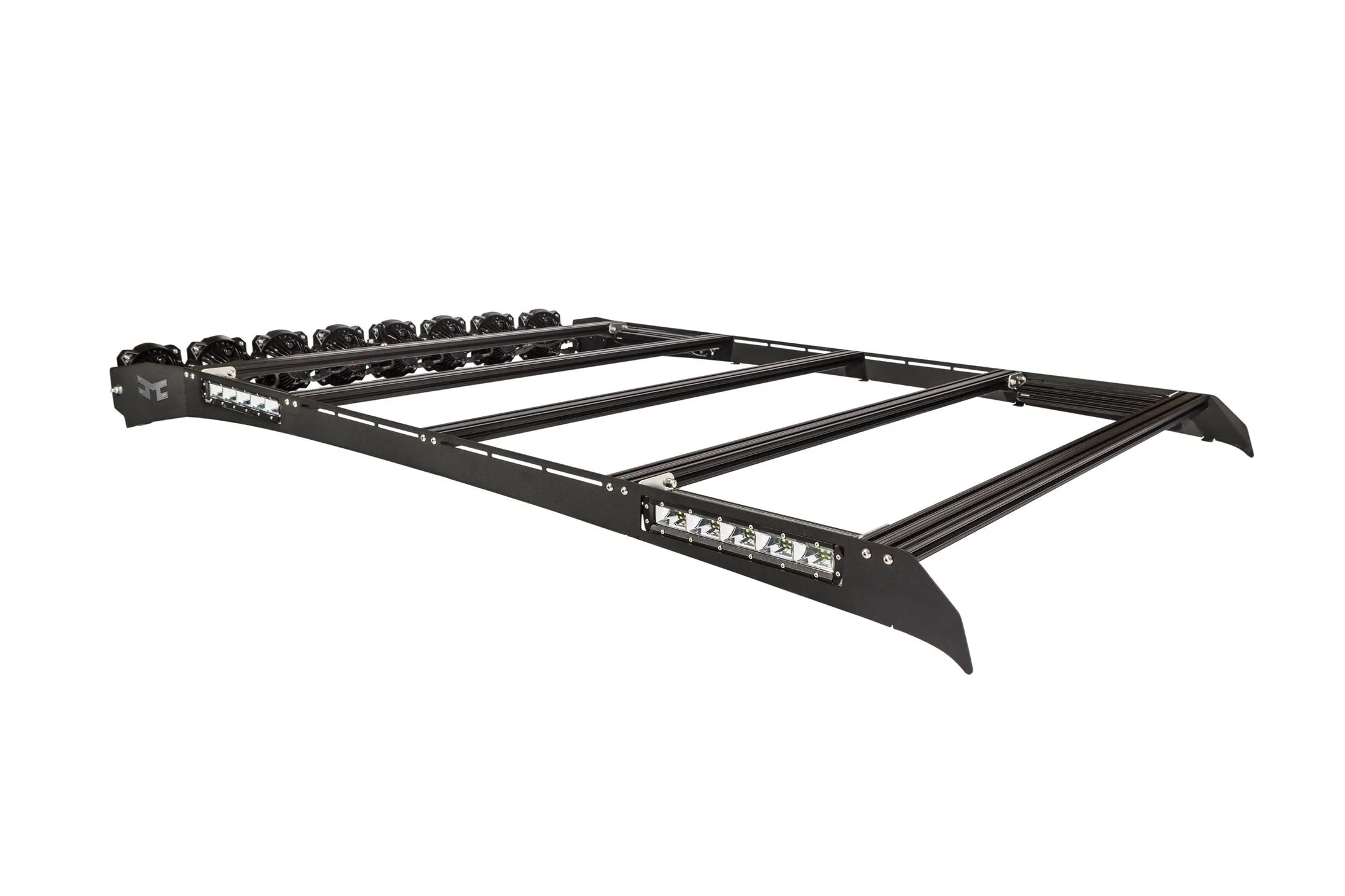 KC Hilites M-Rack 50" Gravity® LED Pro6 Roof Rack System - Side Blackout Plates - 1999-2016 F250/F350/F450 (Crew Cab)