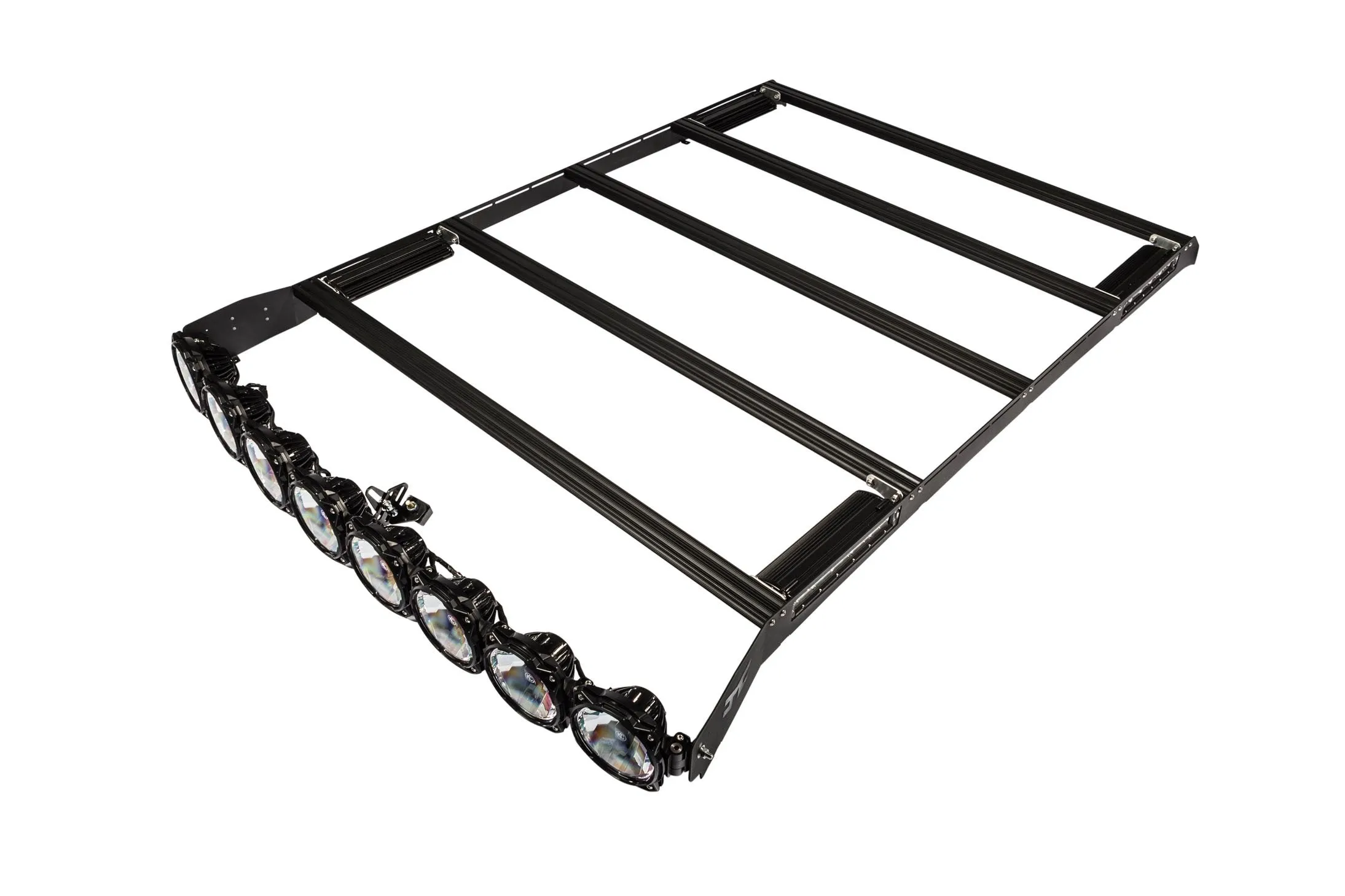 KC Hilites M-Rack 50" Gravity® LED Pro6 Roof Rack System - Side Blackout Plates - 1999-2016 F250/F350/F450 (Crew Cab)