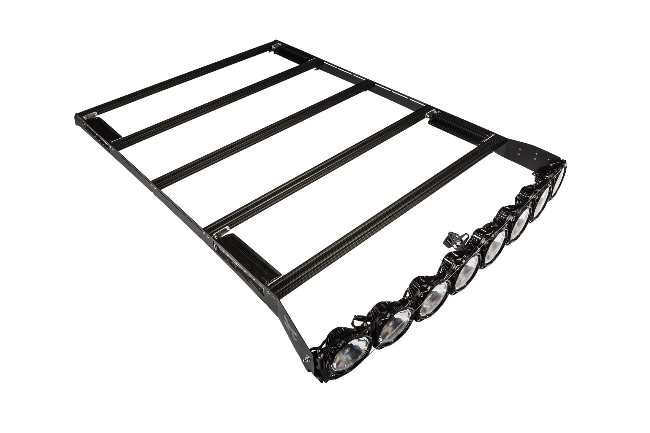 KC Hilites M-Rack 50" Gravity® LED Pro6 Roof Rack System - Side Blackout Plates - 1999-2016 F250/F350/F450 (Crew Cab)