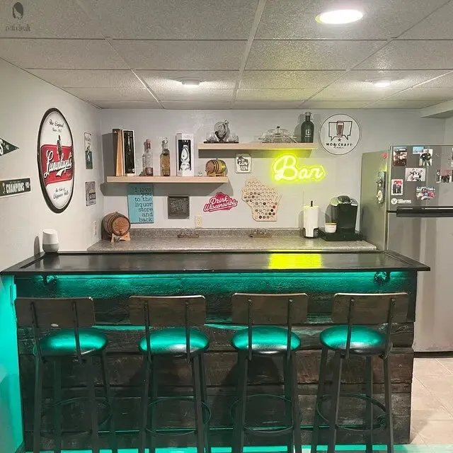 Man Cave Wood Bar