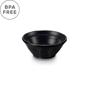 Melamine Black Grainy Kobachi Bowl 5.4 fl oz / 4.1" dia