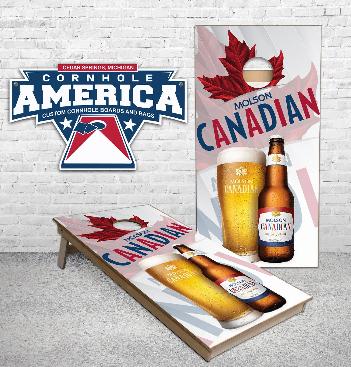 Molson Canadian cornhole boards