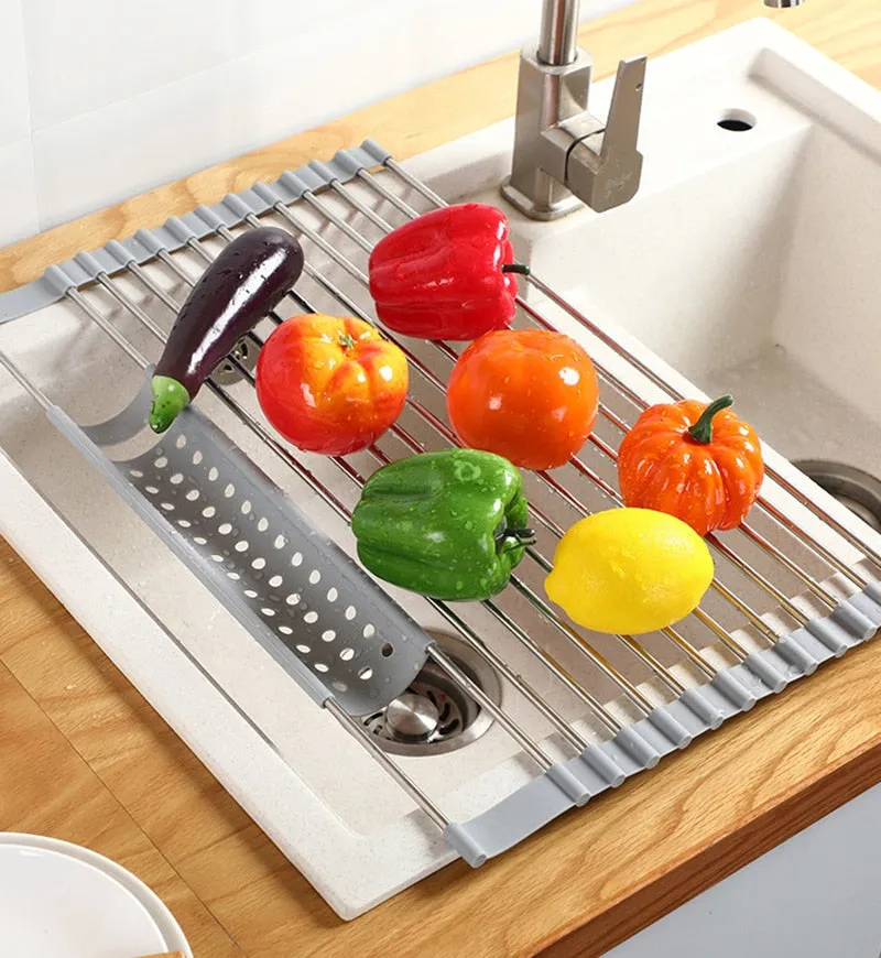 Multifunction Dish Drying Rack Sink Drain Rack Shelf Basket Holder