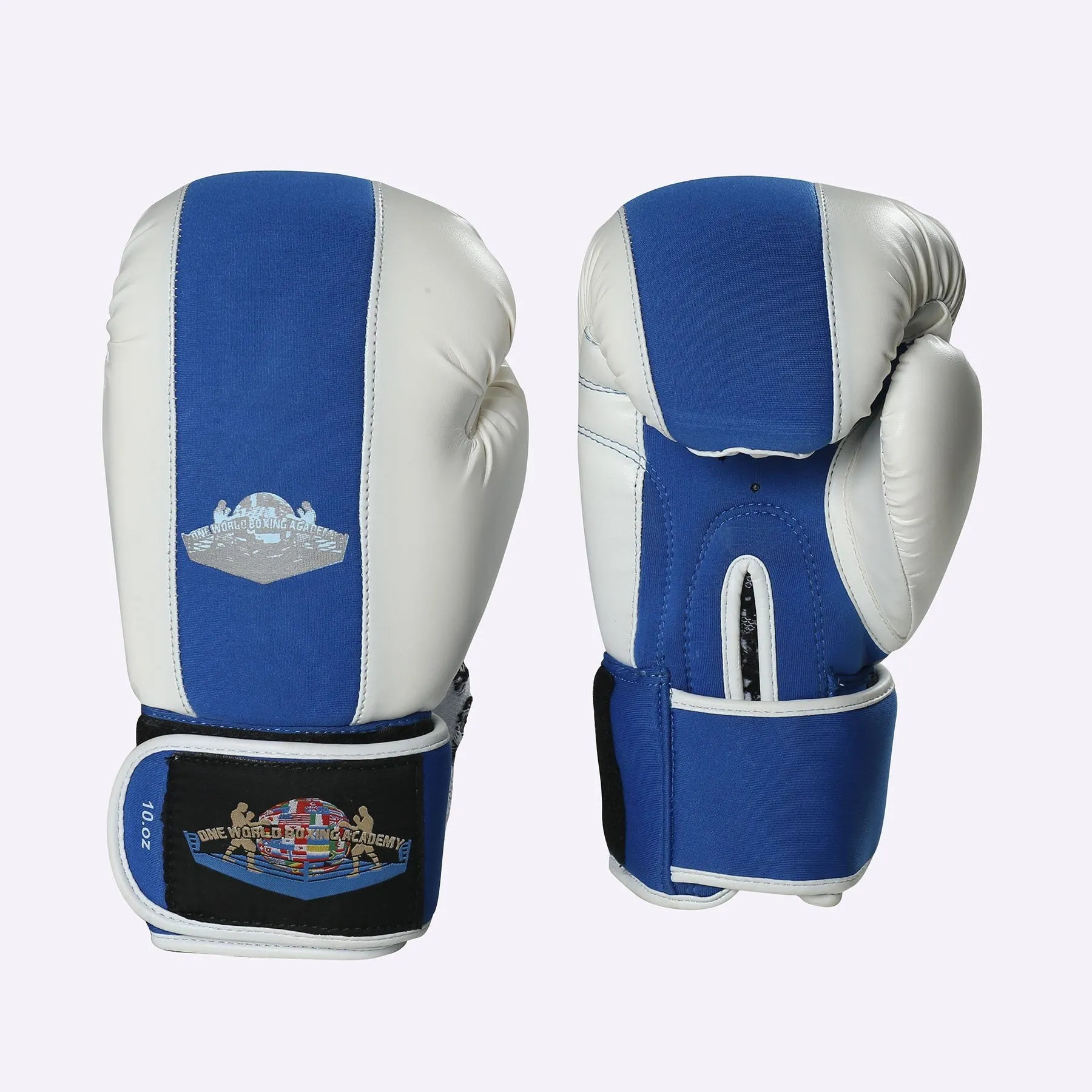 One World Boxing - Classic Boxing Gloves - White/Blue