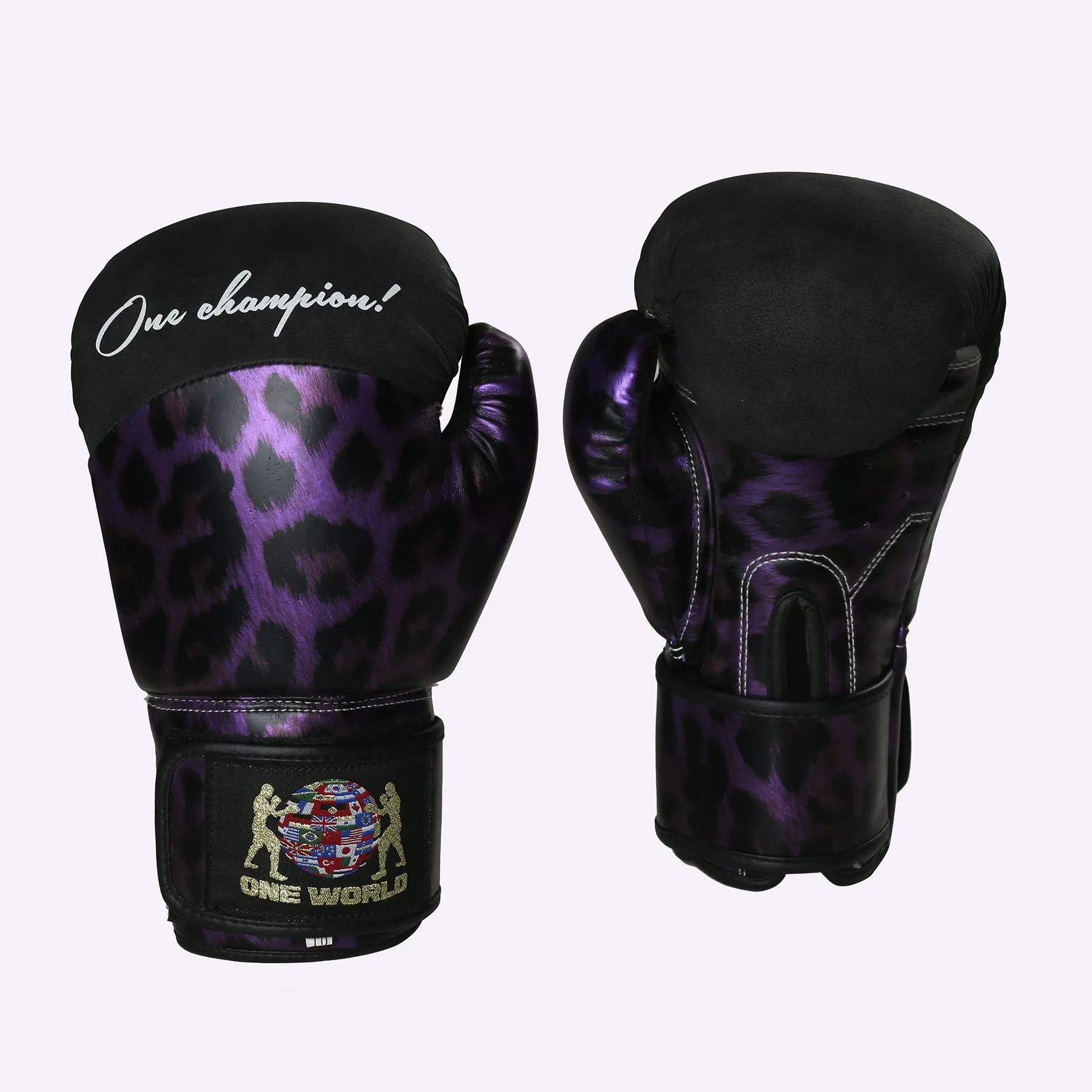 One World Boxing - Printed Boxing Gloves - Leopard