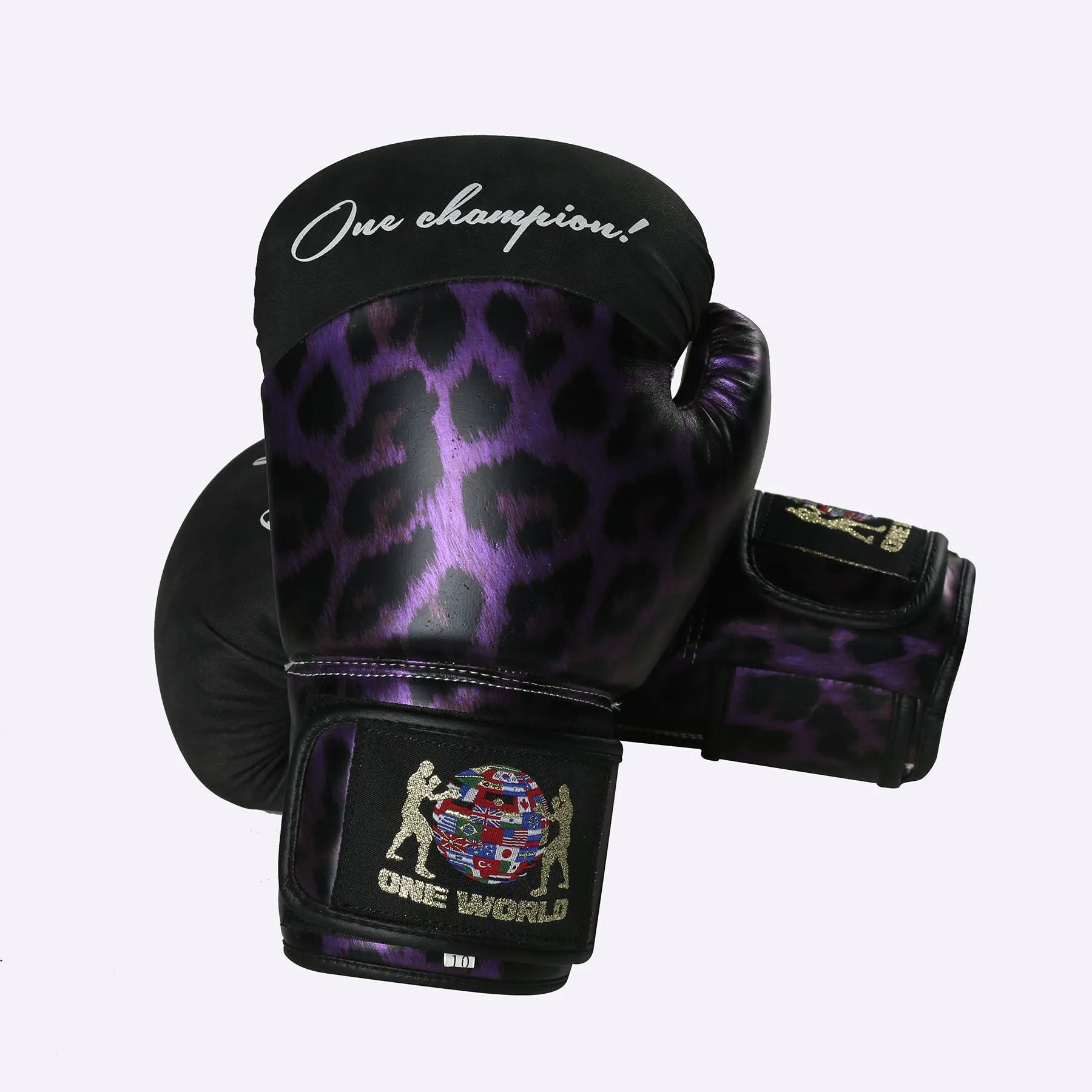 One World Boxing - Printed Boxing Gloves - Leopard