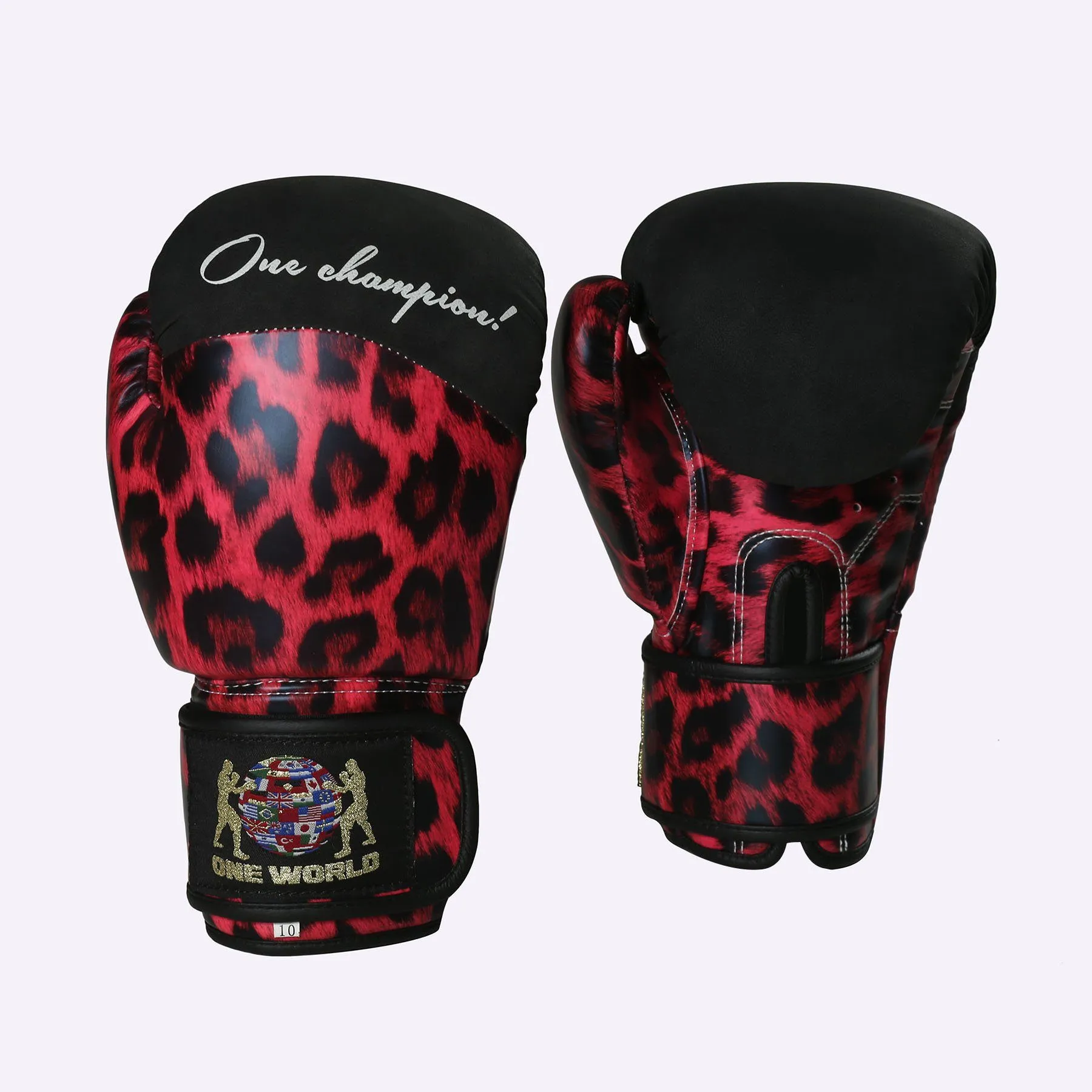 One World Boxing - Printed Boxing Gloves - Leopard