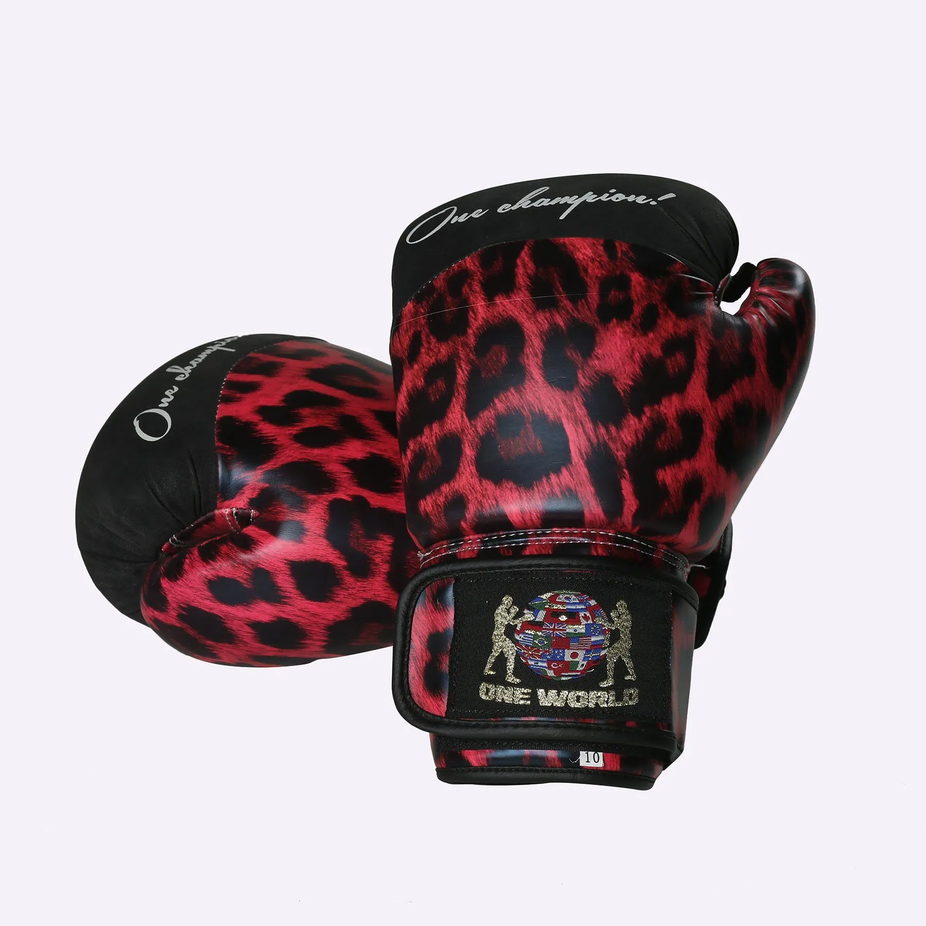 One World Boxing - Printed Boxing Gloves - Leopard