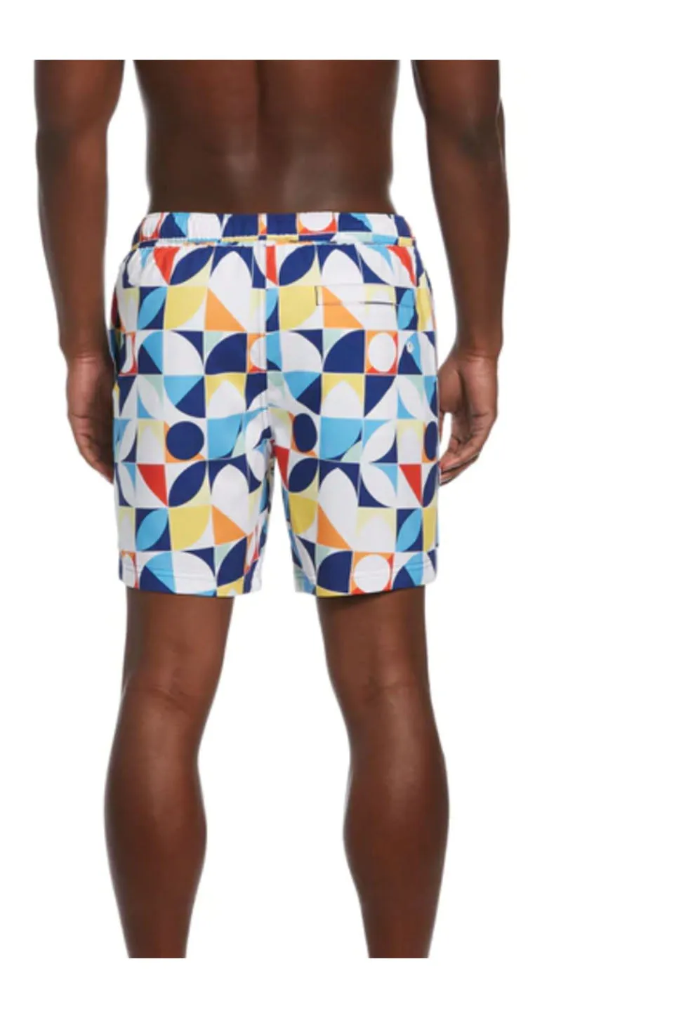 Original Penguin Retro Print Swim Shorts In Mazarine Blue