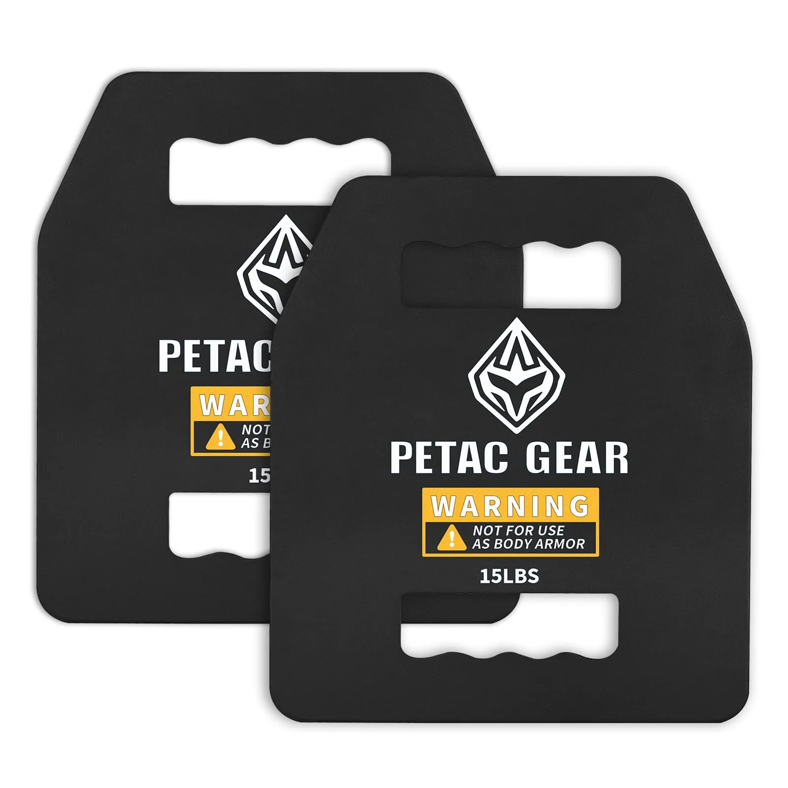 PETAC GEAR Curved/Straight Weights Plates For Weighted Vest For Men Workout,5/10/15/20 LBS Weight Strength Training Vests Equipment Workout Gear (Straight, 15LB*2)