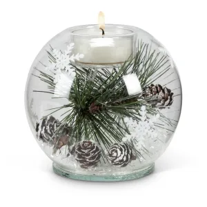 Pine Bough and Snow Votive