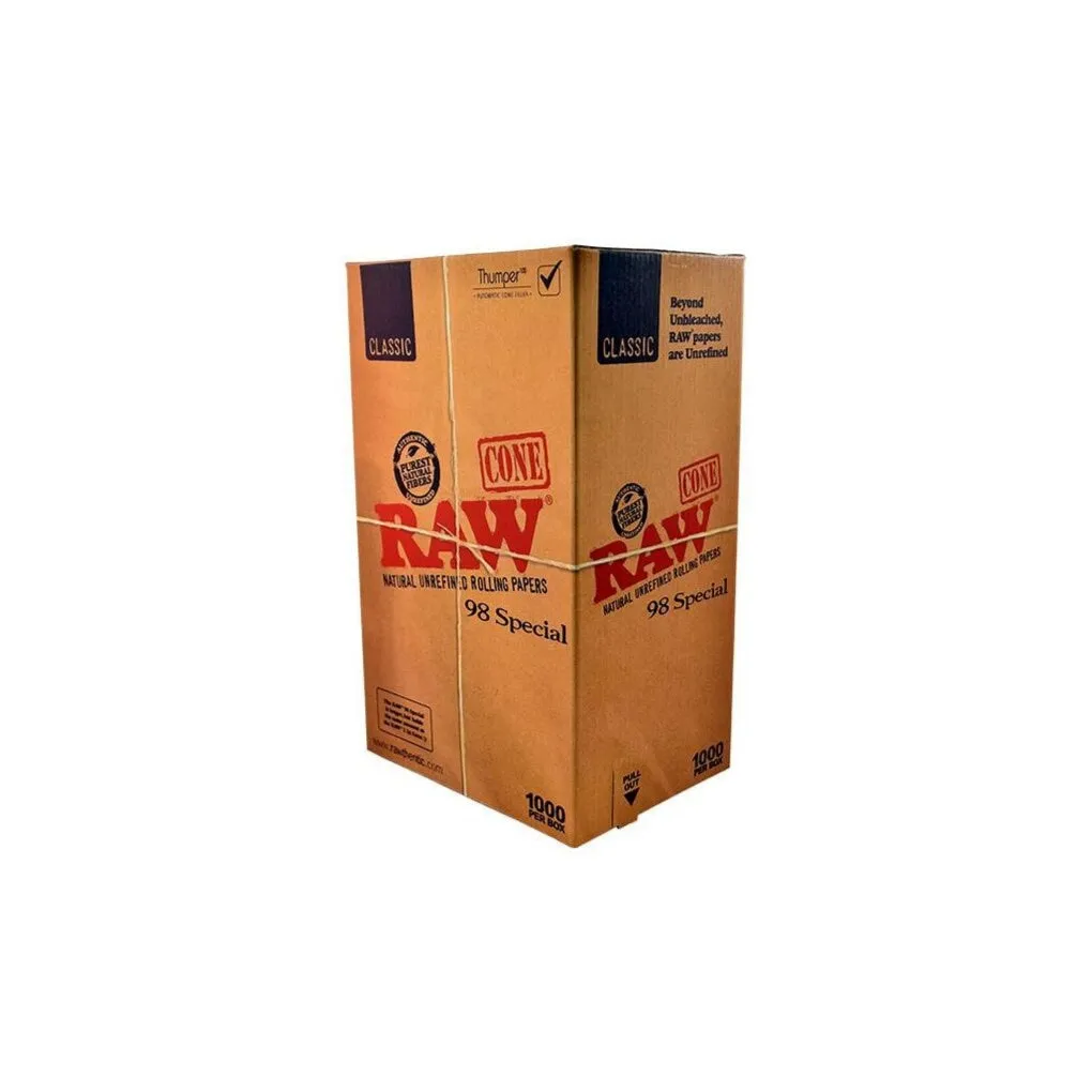 Raw Pre-Rolled 98 Select 1000 Cones Box