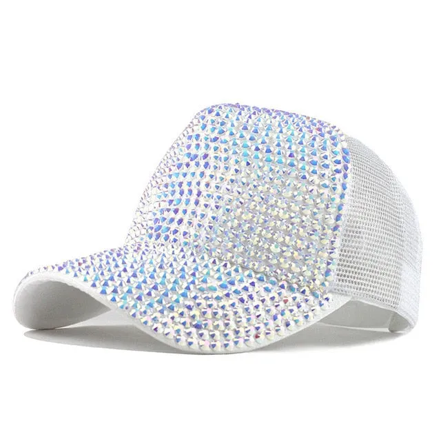 Rhinestone Gothic Punk Embroidered Baseball Cap