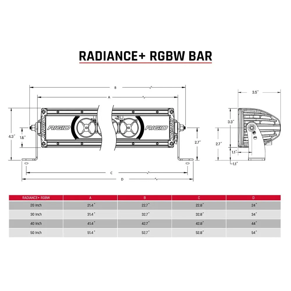 RIGID Industries Radiance   40" Light Bar - RGBW